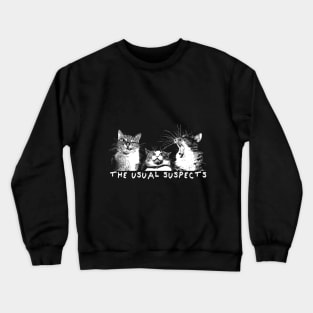 The Usual Suspects featuring Cat Mug Shot Trio Crewneck Sweatshirt